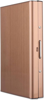 xelcis RFID Blocking Aluminium ATM/Credit/Debit For Men & Women Slots 6 Card Holder(Set of 1, Brown)