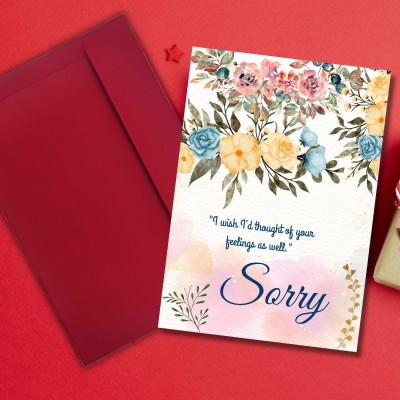 AanyaCentric So Sorry Printed Greeting Card(Multicolor, Pack of 1)