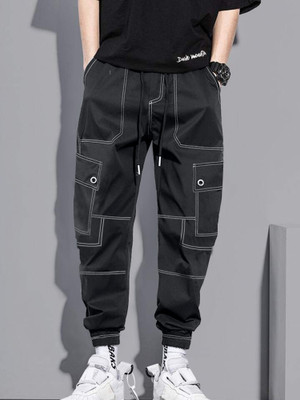 Jump Cuts Solid Men Grey Track Pants