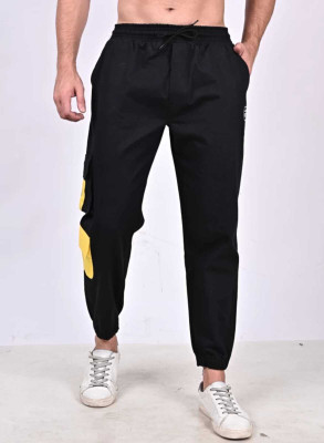 RAAVI Solid Men Black Track Pants