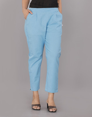 Zucii Regular Fit Women Light Blue Trousers