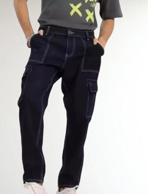 Nalaka Loose Fit Men Black Jeans