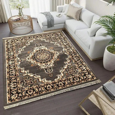 Alina International 150 cm  X 195 cm Silk Carpet(Rectangle, Grey)