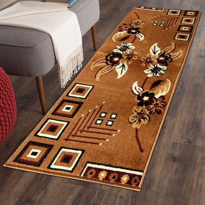 ADIB CARPET 60 cm  X 150 cm Silk Runner(Rectangle, Gold)
