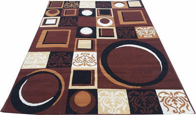 AyanCarpets Brown, Multicolor Silk, Polypropylene Carpet(6 cm,  X 235.5 cm, Rectangle)