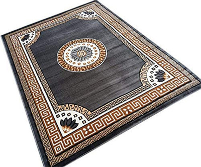 Sana Carpet Grey Silk Carpet(5 ft,  X 7 ft, Rectangle)