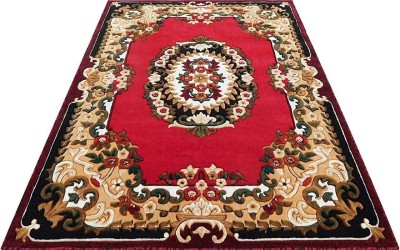 SANA CARPET T Red Silk Carpet(6 ft,  X 8 ft, Rectangle)