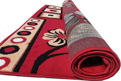 ALAMRUGS 150 cm  X 200 cm Acrylic Carpet(Rectangle, Red)
