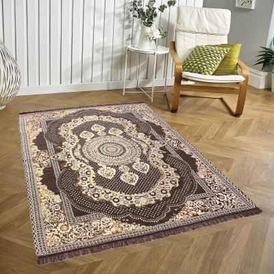 Nirmal Home Brown Cotton Carpet(152.4 cm,  X 213.36 cm, Rectangle)