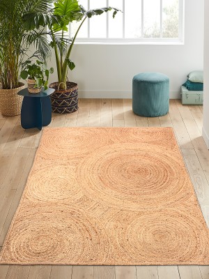 Nirmal Home Beige Jute Carpet(152.4 cm,  X 213.36 cm, Rectangle)