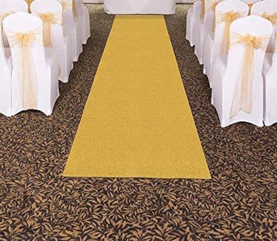 AlishaCarpet Yellow Synthetic Area Rug(150 cm,  X 300 cm, Rectangle)