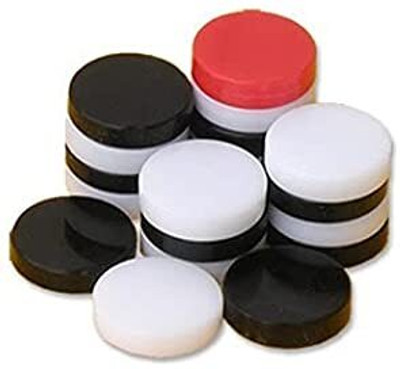 kbb Plastic Carrom Striker(White, Black)