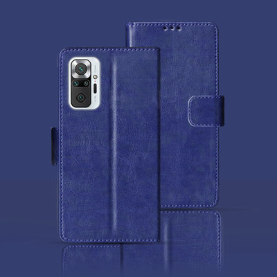 Kalua Mall Flip Cover for Redmi Note 10 Pro(Blue, Magnetic Case, Pack of: 1)
