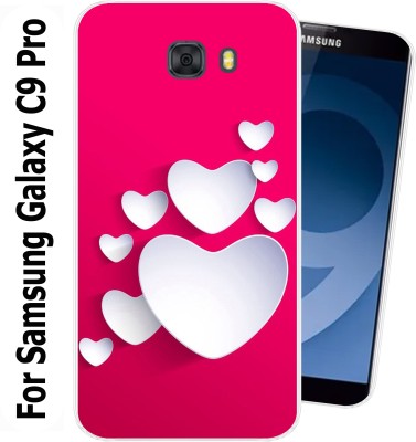 CASEINN Back Cover for SAMSUNG Galaxy C9 Pro(Pink, White, Silicon, Pack of: 1)