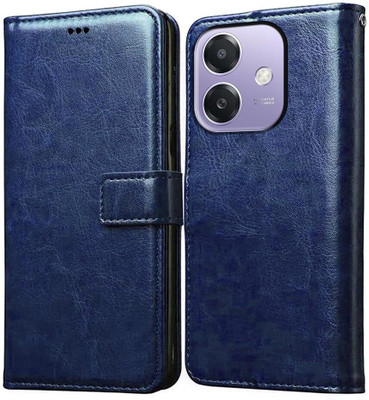 Coverage Flip Cover for OPPO CPH2681 / A3x 5G /4G / A3 5G(Blue, Camera Bump Protector, Pack of: 1)