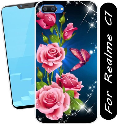 SmartGoldista Back Cover for Realme C1(Transparent, Flexible, Silicon, Pack of: 1)