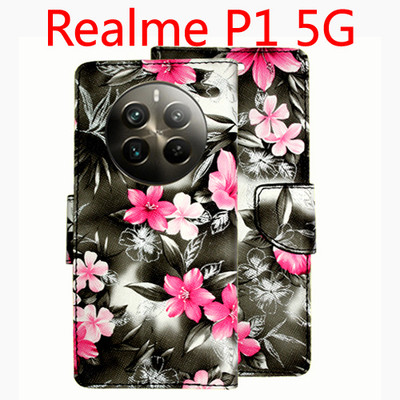SHANNO Flip Cover for Realme P1 5G(Black, Pack of: 1)