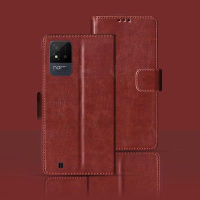 Kalua Mall Flip Cover for Realme Narzo 50i(Maroon, Magnetic Case, Pack of: 1)