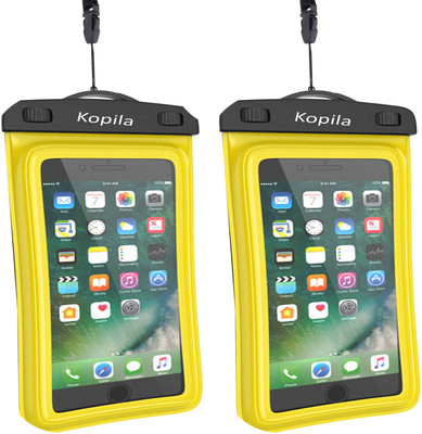 Kopila Pouch for 7 Inch Andriod Waterproof Phone Protective Rain Dust and Scratch(Yellow, Dual Protection)