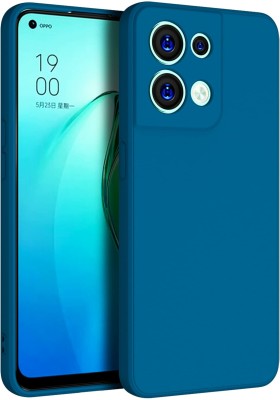 KARAS Back Cover for Oppo Reno 8 Pro (5G) | Soft Silicon Protective Case Cover Designed(Blue, Camera Bump Protector, Pack of: 1)