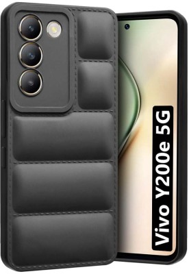 RUPELIK Back Cover for 3D Protective Shockproof Puffer Silicone Mobile Case Cover For Vivo Y200E 5G(Black, Shock Proof, Silicon, Pack of: 1)