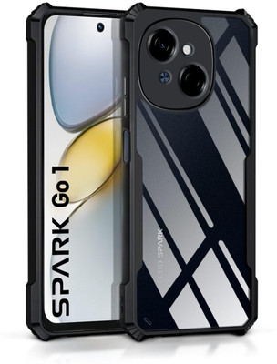 MobiCraft Zone Back Cover for Tecno Spark GO 1 | Tecno Pop 9 4G(Black, Shock Proof, Pack of: 1)