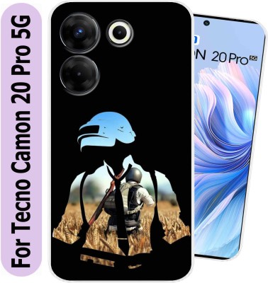 SmartGoldista Back Cover for Tecno Camon 20 Pro 5G(Transparent, Flexible, Silicon, Pack of: 1)