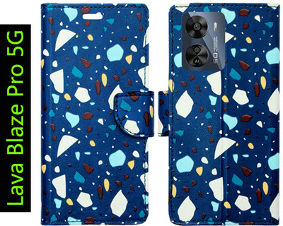 Toklot Flip Cover for Lava Blaze Pro 5G(Blue, Pack of: 1)