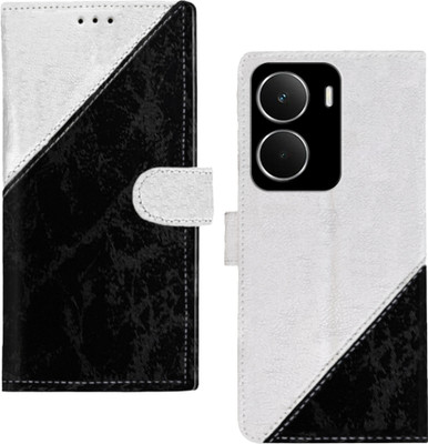 Knotyy Flip Cover for Realme P3 5G, RealMe P3 5G(White, Black, Dual Protection, Pack of: 1)