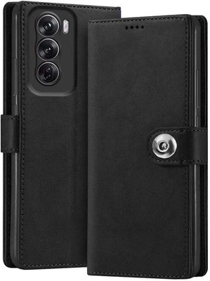 Chaseit Flip Cover for OPPO Reno 12 Pro 5G(Black, Dual Protection, Pack of: 1)