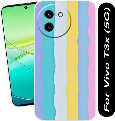 SmartGoldista Back Cover for Vivo T3x (5G)(Multicolor, Flexible, Silicon, Pack of: 1)