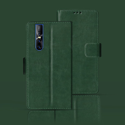 Kalua Mall Flip Cover for Vivo V15 Pro(Green, Pack of: 1)