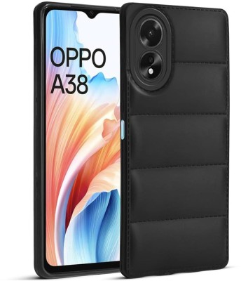 ALLNEEDS Back Cover for Oppo A38 4G | Liquid Silicon Matte Soft Case | Puff Case(Black, Camera Bump Protector, Silicon, Pack of: 1)