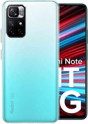 Casenew Back Cover for Redmi Note 11T 5G(Transparent, Shock Proof, Silicon, Pack of: 1)