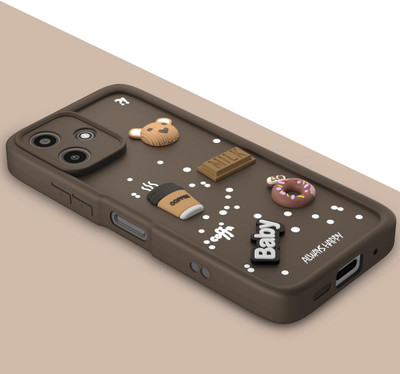 BINTAGE Back Cover for POCO M6 Pro 5G(Brown, Dual Protection, Pack of: 1)