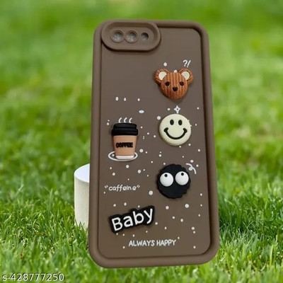 Seetu Back Cover for Oppo A3s(Brown)