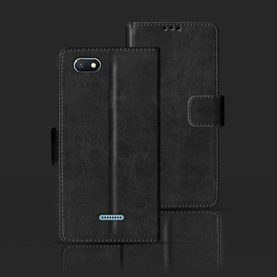 Kalua Mall Flip Cover for Mi Redmi 6A(Black, Magnetic Case, Pack of: 1)