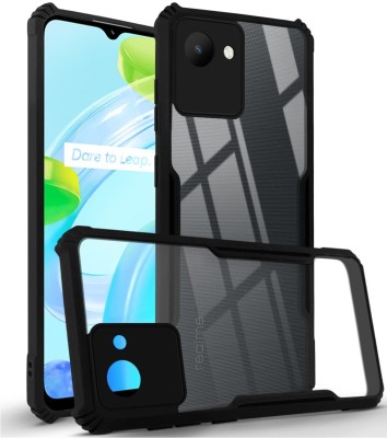 A-Allin1 Back Cover for Realme C30s, Bumper Clear Transparent Case(Black, Pack of: 1)