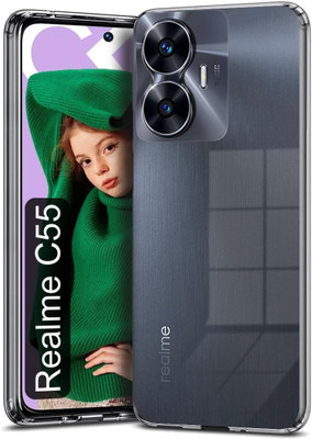 COVERHEAD Back Cover for Back Cover for Realme C55 4G_ (Transparent, Flexible, Silicon, Pack of: 1)(Transparent, Camera Bump Protector, Silicon)