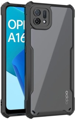 Aaralhub Back Cover for Oppo A16E(Black, Shock Proof, Pack of: 1)