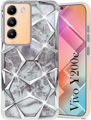 Seetu Back Cover for Vivo Y200e / Vivo T3 (5G)(Silver, Silicon)