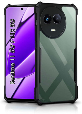SoulBuy Back Cover for Realme 11x 5G(Black, Camera Bump Protector, Pack of: 1)