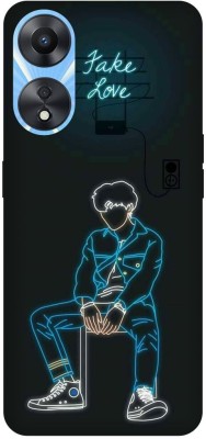 DIKRO Back Cover for OPPO A78 5G, CPH2495, FAKE, LOVE, MASK, BOY(Blue, Hard Case, Pack of: 1)