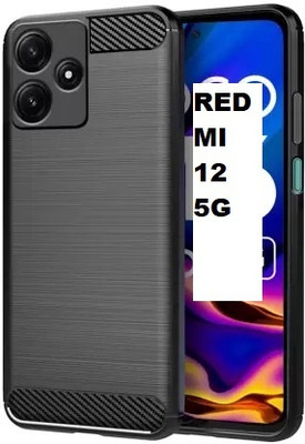 LILLIPUT Back Cover for Mi Redmi 12 4G, Mi Redmi 12 5G, Redmi 12(Black, Grip Case, Pack of: 1)