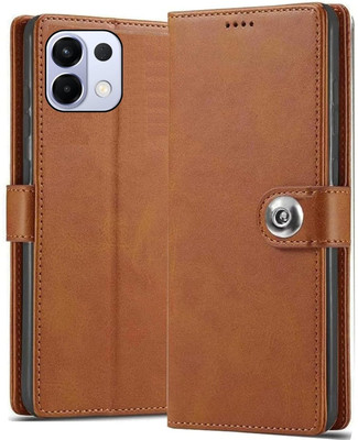 Fastship Flip Cover for OPPO CPH2729 / K13 5G(Brown, Matte Finish, Pack of: 1)