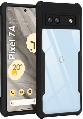 vmt stock Back Cover for Google Pixel 7A Transparent Back Cover Case for Google Pixel 7A (Black Bumper)(Multicolor, Dual Protection, Pack of: 1)