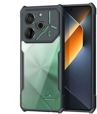 Krish Tech Back Cover for Tecno Pova 6 Pro 5G(Black, Camera Bump Protector, Pack of: 1)