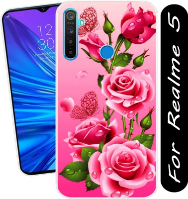 CASEINN Back Cover for Realme 5(Transparent, Flexible, Silicon, Pack of: 1)