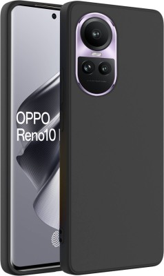 RESOURIS Back Cover for OPPO Reno10 5G, OPPO Reno10, OPPO Reno 10 5G, OPPO Reno 10(Black, Camera Bump Protector, Silicon, Pack of: 1)