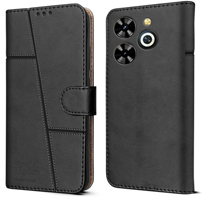 HUMALIEN Flip Cover for INFINIX Smart 8HD | Magnetic Lock | Wallet Slot | Stand Function(Black, Hard Case, Pack of: 1)